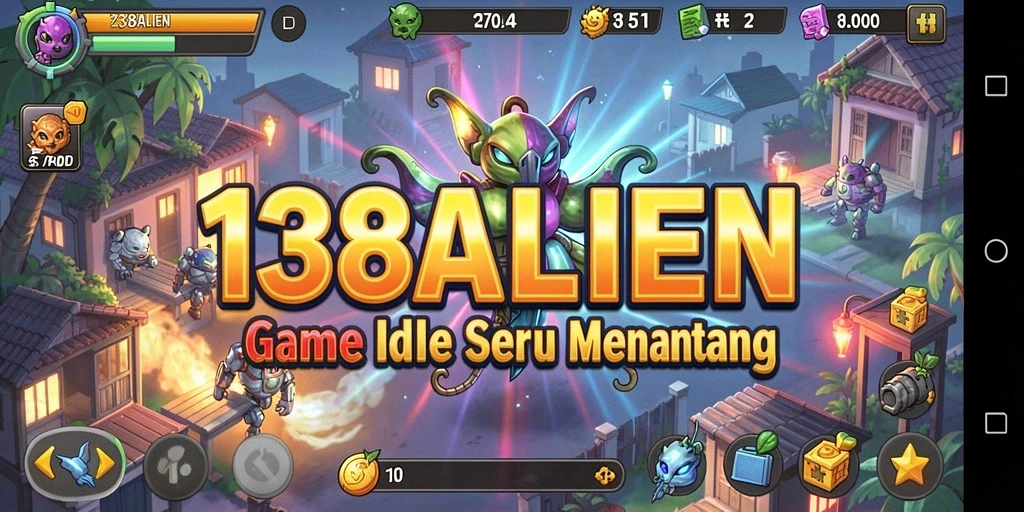Tampilan gameplay menawan 138ALIEN dengan karakter alien.
