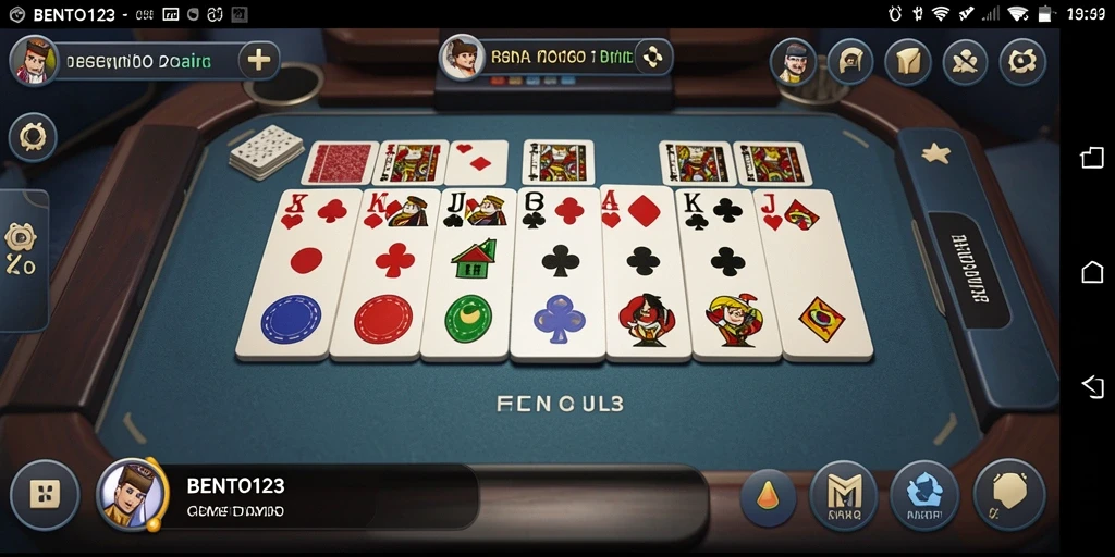Tampilan gameplay seru di BENTO123 dengan kartu domino