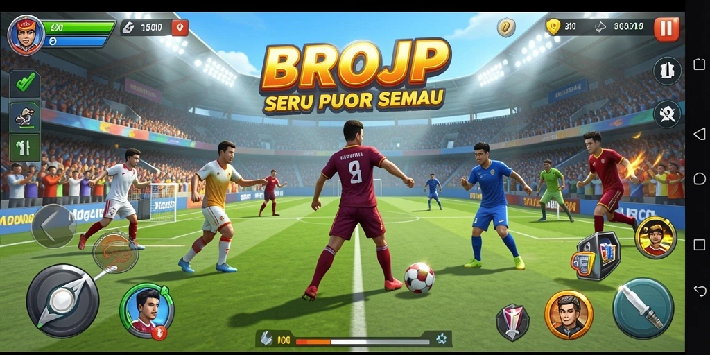 Tampilan gameplay BROJP yang seru dan menegangkan dalam berkompetisi.