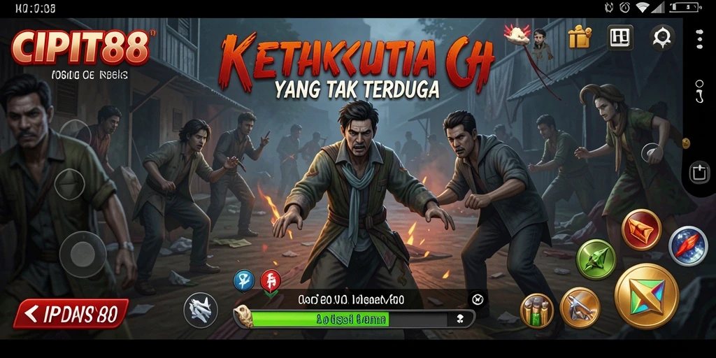 Tampilan gameplay menegangkan di dunia penuh kegelapan.