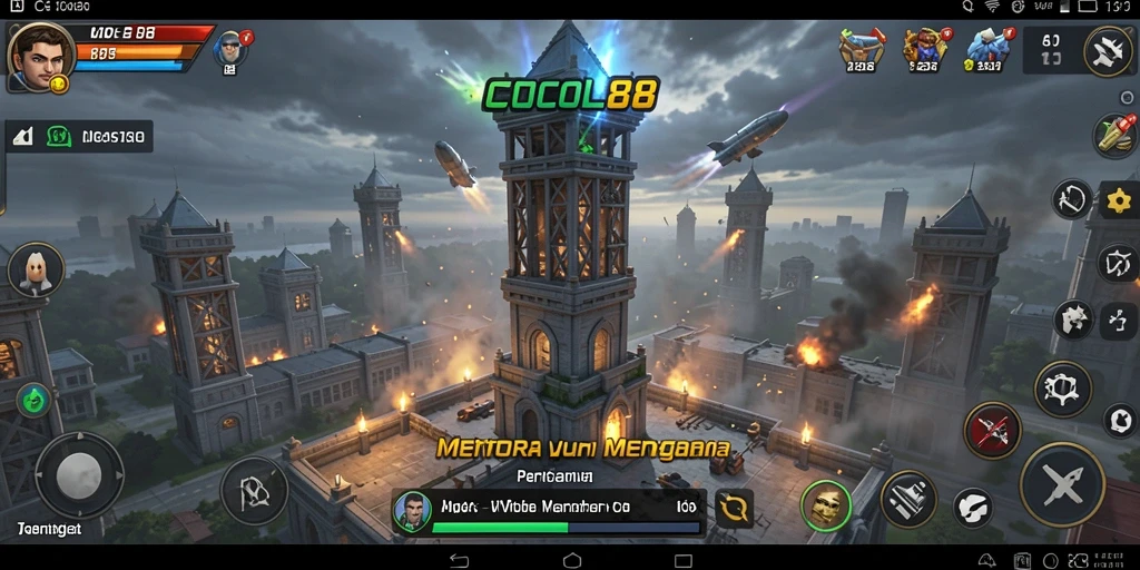 Gameplay menarik dari COCOL88 yang menampilkan pertahanan menara.