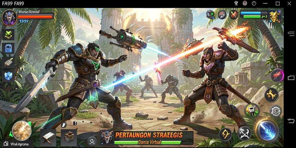 Tampilan menarik dari gameplay FA99 yang mendebarkan.