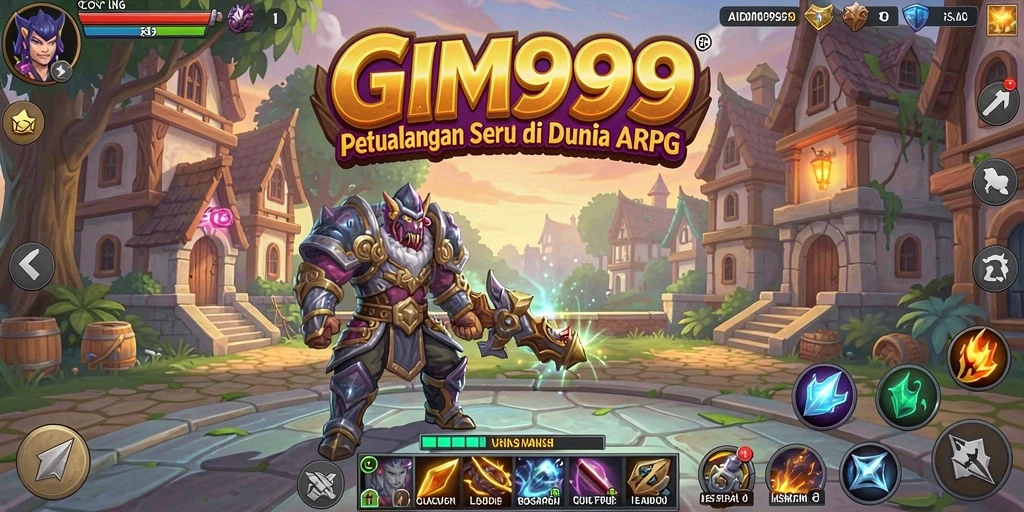Tangkapan layar menggambarkan pertarungan seru dalam GIM999.