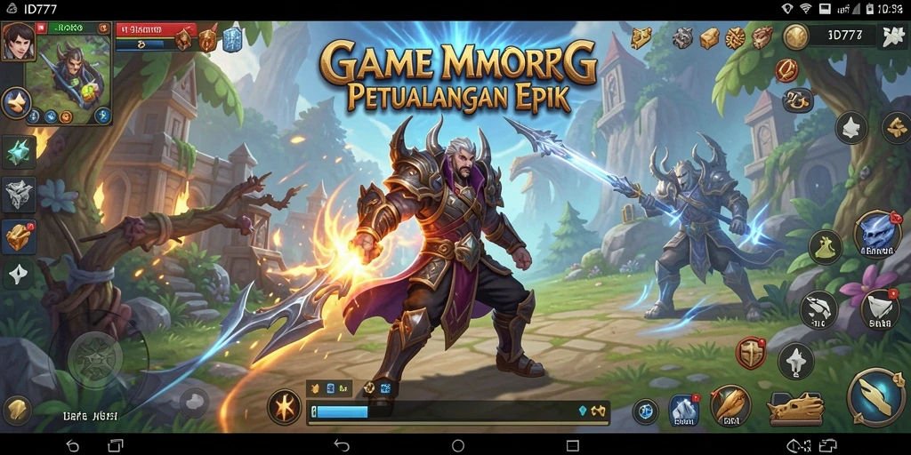 Tampilan gameplay seru ID777 dalam petualangan MMORPG.