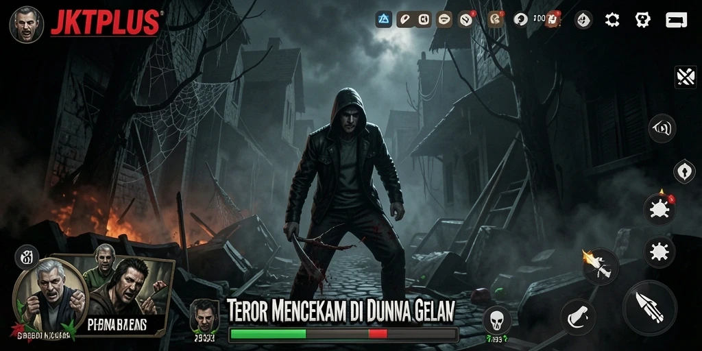 Gameplay menakutkan dalam JKTPLUS dengan suasana yang mencekam.