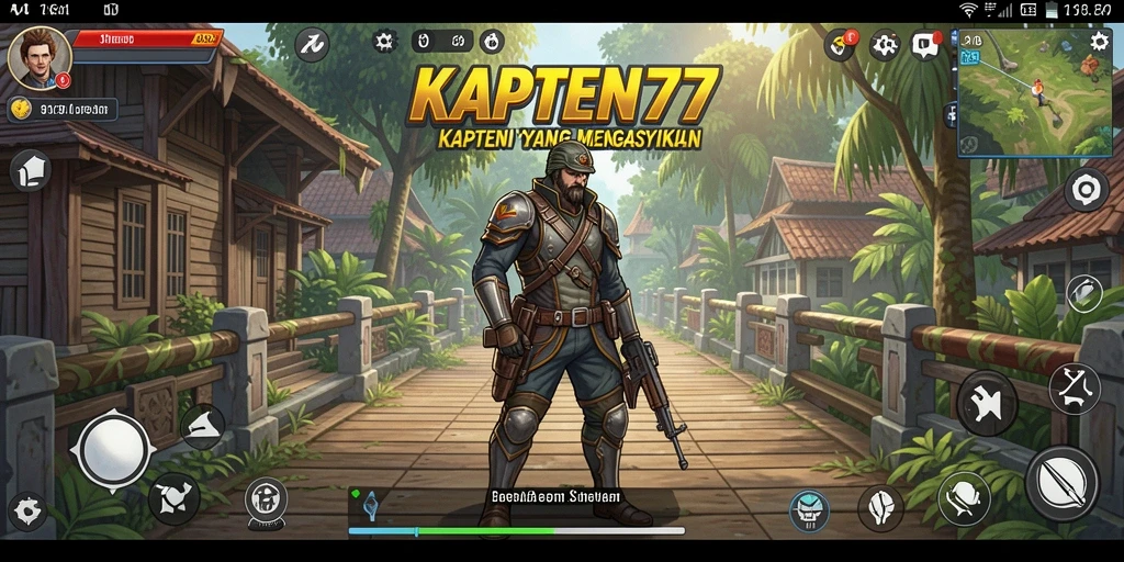 Screenshot dari gameplay KAPTEN77 yang menunjukkan aksi simulasi kapal.