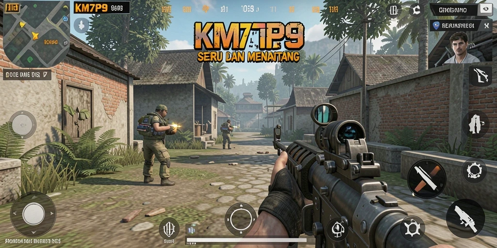Screenshot gameplay KM789 menunjukkan aksi tembak-menembak yang mendebarkan.