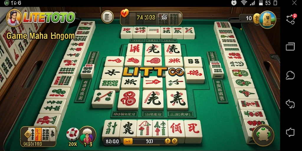 Tampilan gameplay LITETOTO yang menampilkan keseruan bermain Mahjong.