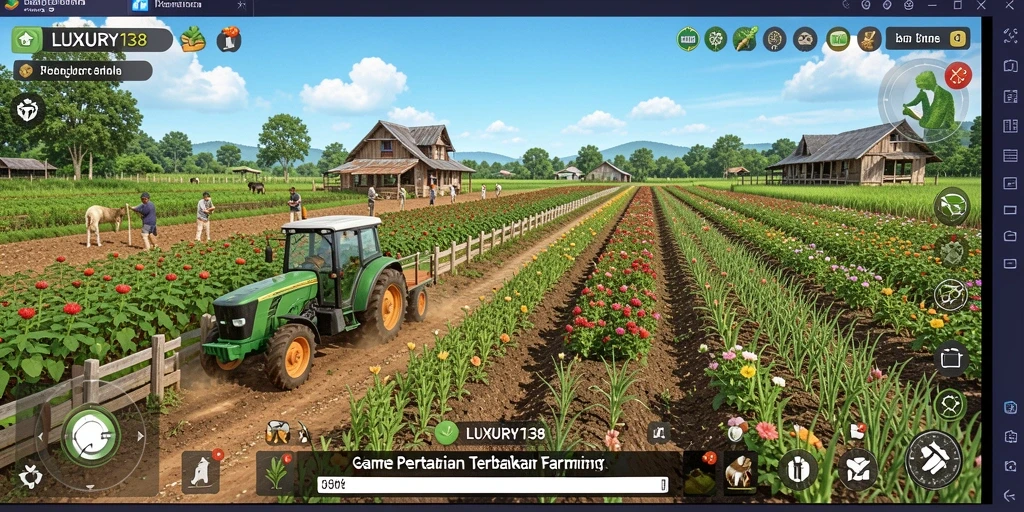 Screenshot utama LUXURY138 menampilkan pengalaman gameplay pertanian yang mendebarkan.