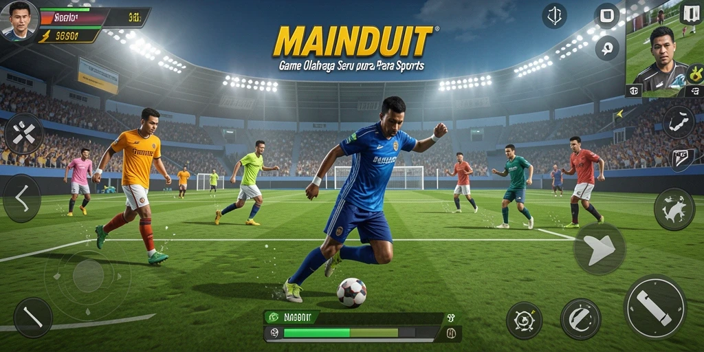 Tampilan gameplay MAINDUIT yang menarik dalam aksi olahraga.