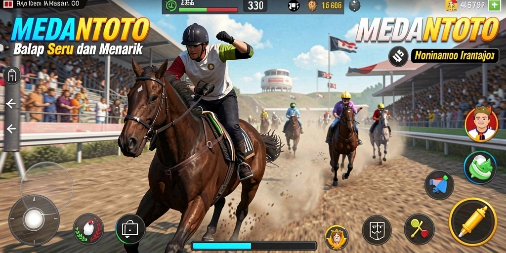 Tampilan gameplay balap yang mendebarkan dan penuh adrenalin.