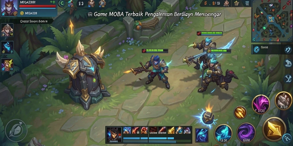 Tampilan gameplay seru dan pengalaman bertarung di MOBA.