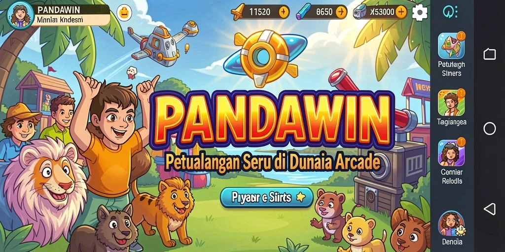 Gameplay seru PANDAWIN yang memikat dan menantang.
