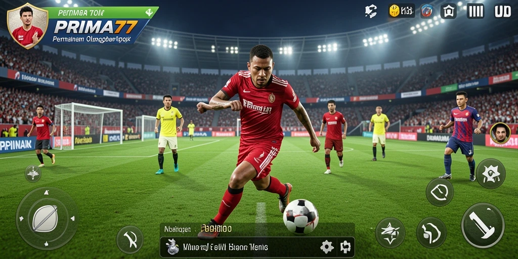 Tampilan seru dari gameplay olahraga di PRIMA77.