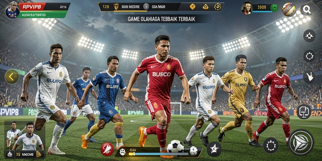 Screenshot menampilkan gameplay mendebarkan RPVIP8 dengan aksi olahraga yang intens.