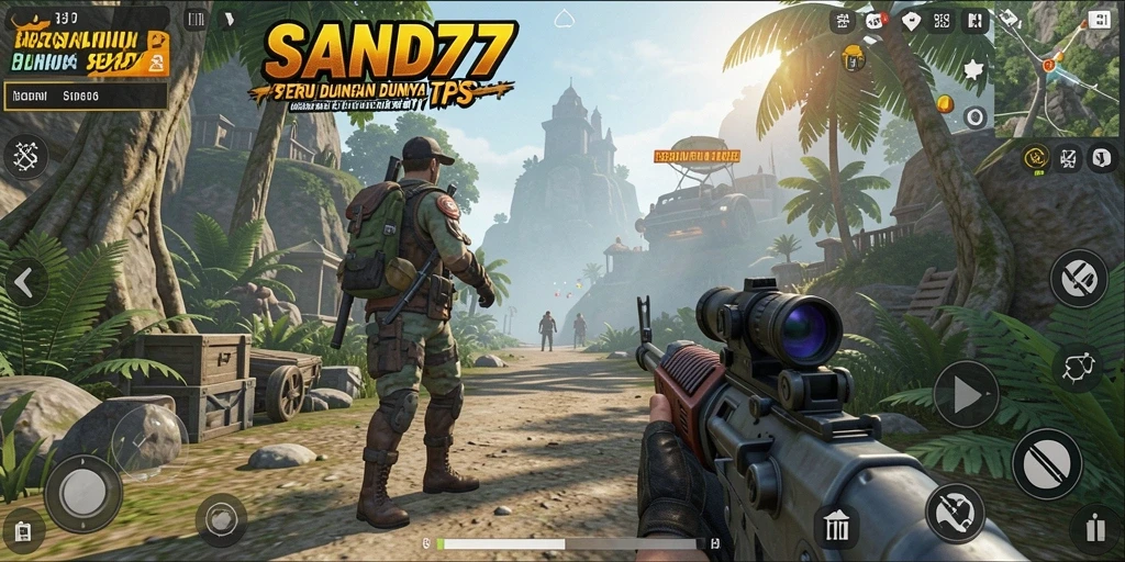 Tampilan gameplay SAND77 yang mendebarkan dalam aksi penuh adrenalin.