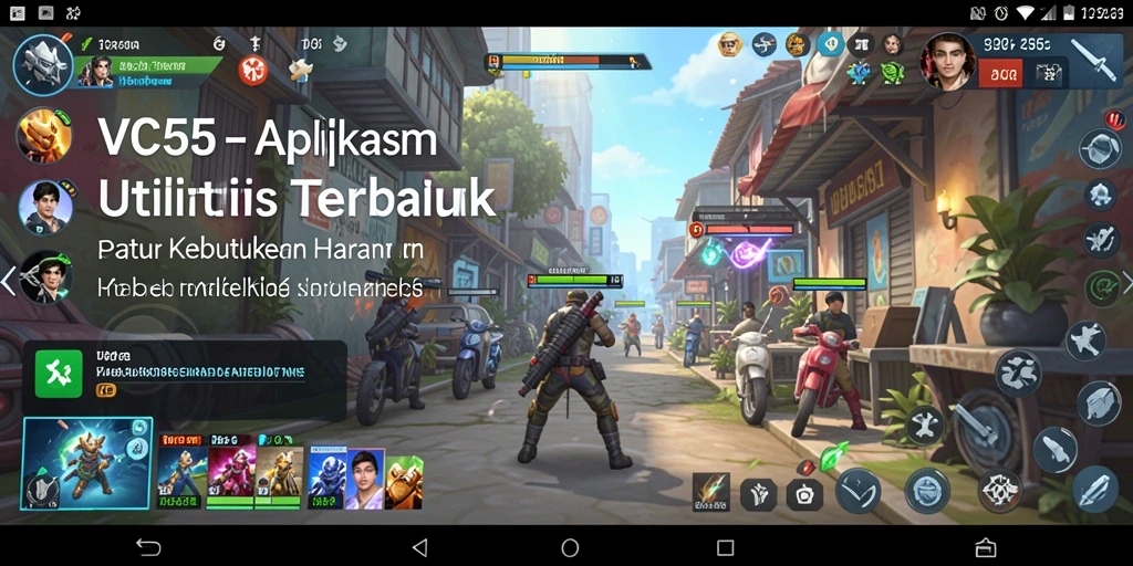 Screenshot VC55 menunjukkan antarmuka aplikasi utilitas yang bersih dan fungsional.