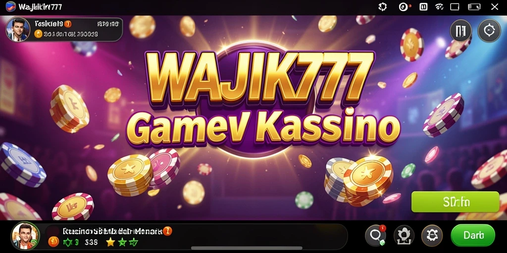 Screenshot gameplay WAJIK777 menampilkan suasana Kasino yang seru.