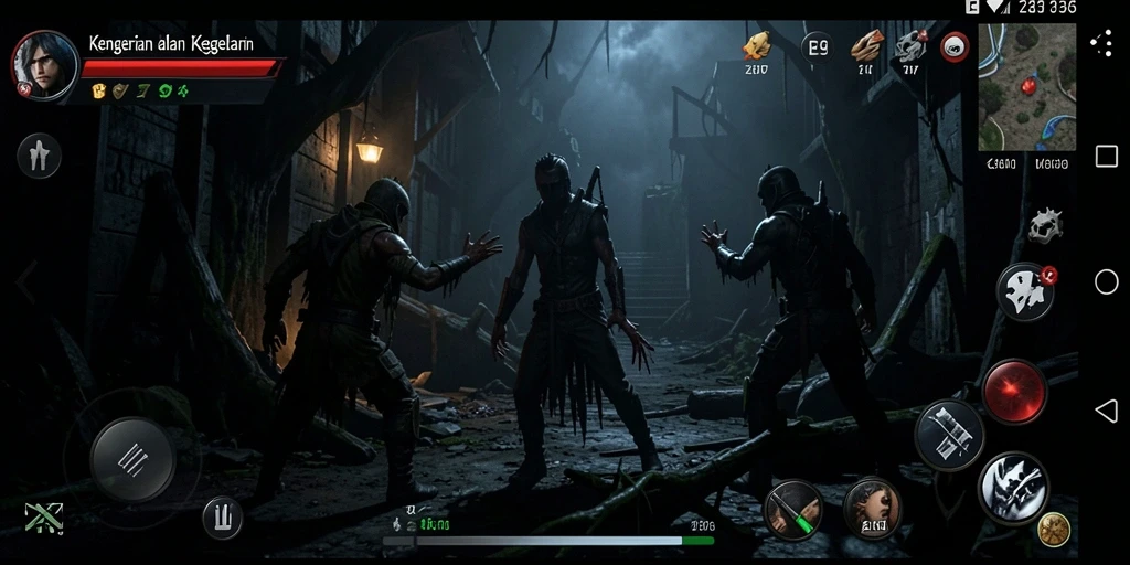 Screenshot menampilkan ketegangan gameplay ZK7 yang mencekam.